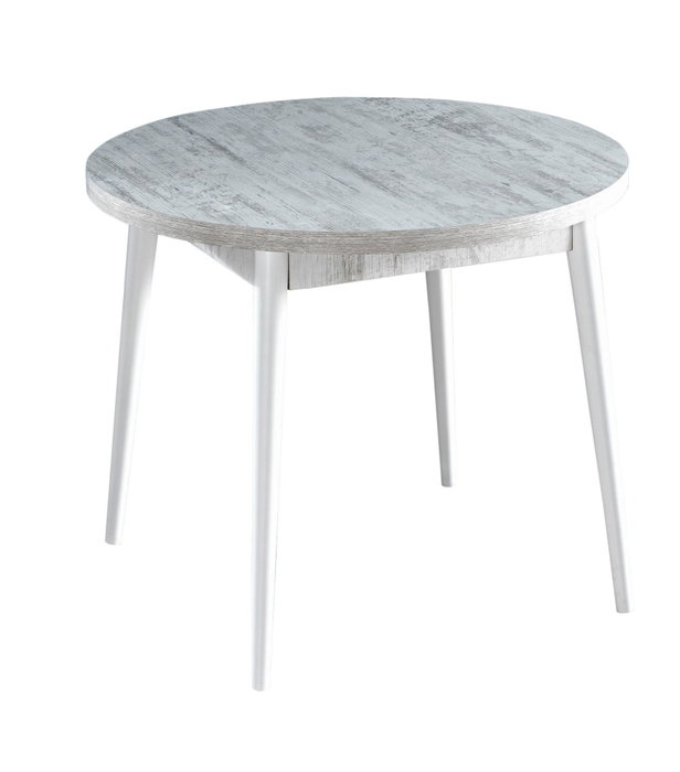 Hanah Home Mesa de Comedor Redonda Stil Antik - Antiguo y Blanco